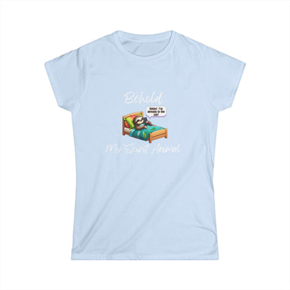 Funny Women's Soft Style Tee Sloth