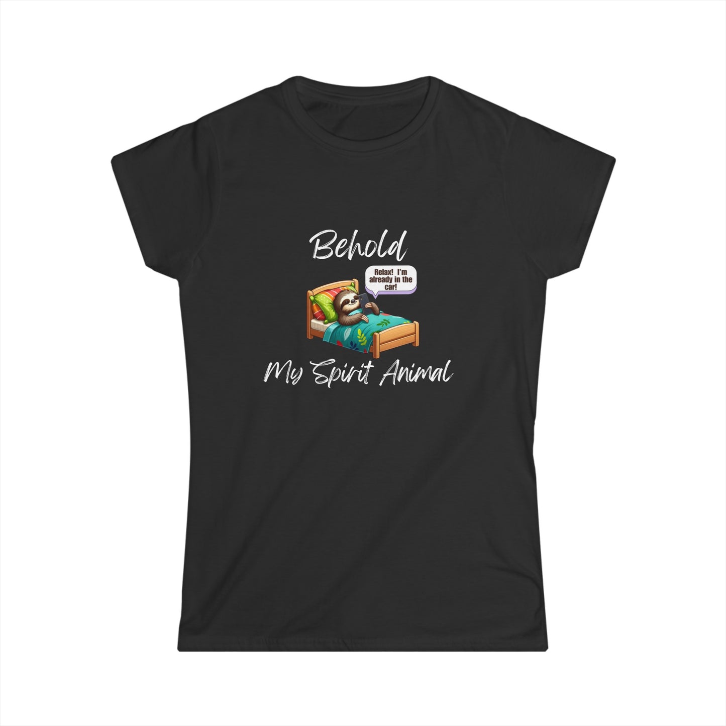 Funny Women's Soft Style Tee Sloth